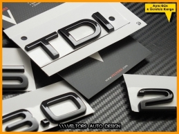Audi Piano Black / Parlak Siyah TDI Serisi Bagaj Yazı Logo Amblem Audi Piano Black / Parlak Siyah TDI Serisi Bagaj Yazı Logo Amblem
