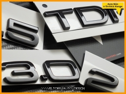Audi Piano Black / Parlak Siyah TDI Serisi Bagaj Yazı Logo Amblem Audi Piano Black / Parlak Siyah TDI Serisi Bagaj Yazı Logo Amblem