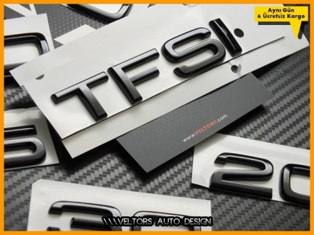 Audi Piano Black / Parlak Siyah 20 30 45 50 TFSI Serisi Bagaj Yazı