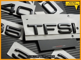 Audi Piano Black / Parlak Siyah 20 30 45 50 TFSI Serisi Bagaj Yazı