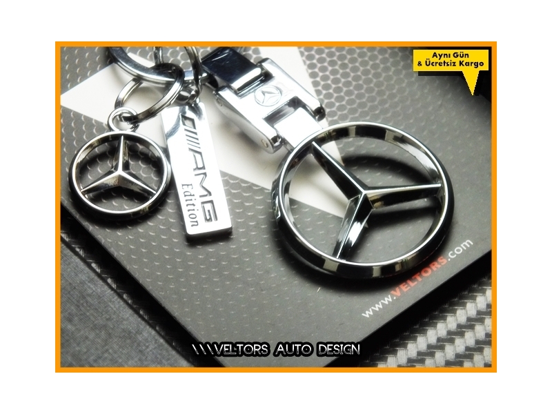 Mercedes AMG Logo Amblem Özel Krom Anahtarlık