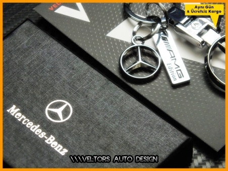 Mercedes AMG Logo Amblem Özel Krom Anahtarlık