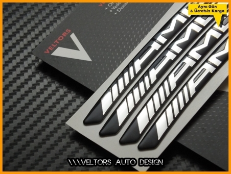 Mercedes AMG Jant Çerçeve Logo Amblem Seti