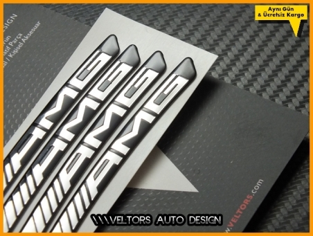 Mercedes AMG Jant Çerçeve Logo Amblem Seti