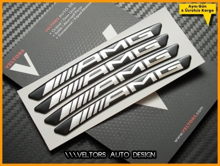 Mercedes AMG Jant Çerçeve Logo Amblem Seti
