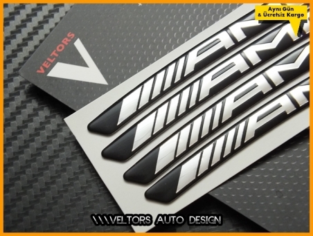 Mercedes AMG Jant Çerçeve Logo Amblem Seti