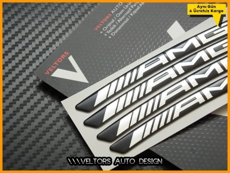 Mercedes AMG Jant Çerçeve Logo Amblem Seti