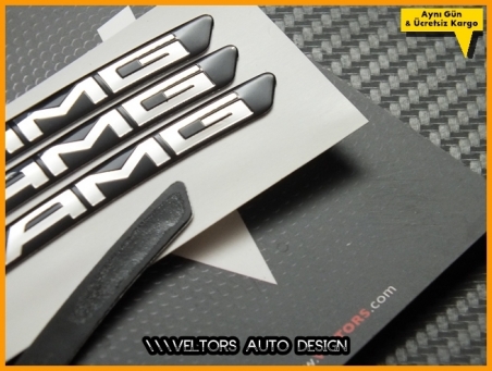 Mercedes AMG Jant Çerçeve Logo Amblem Seti