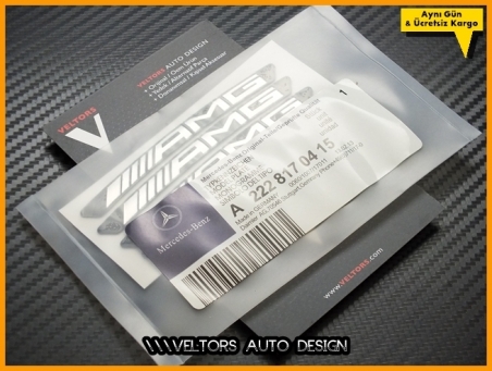 Mercedes AMG Jant Çerçeve Logo Amblem Seti