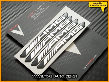 Mercedes AMG Jant Çerçeve Logo Amblem Seti
