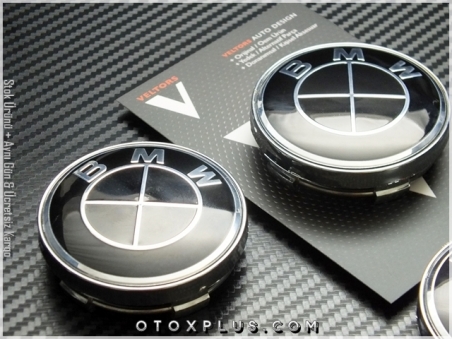 BMW Logo Amblem Parlak Siyah / Glossy Black Jant Göbeği Göbek Kapak