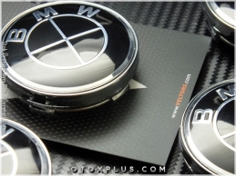 BMW Logo Amblem Parlak Siyah / Glossy Black Jant Göbeği Göbek Kapak