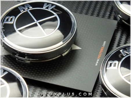 BMW Logo Amblem Parlak Siyah / Glossy Black Jant Göbeği Göbek Kapak