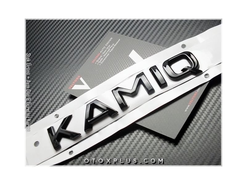 Skoda Siyah / Black KAMIQ Bagaj Yazı KAMIQ Logo Amblem