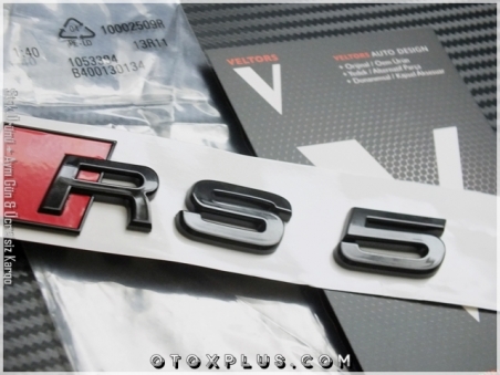 Audi A5 Serisi Glossy Black / Parlak Siyah RS5 Bagaj Yazı logo Amblem