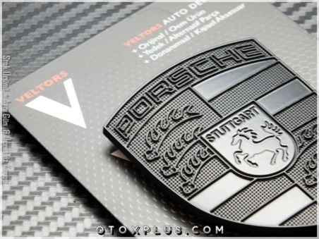 Porsche Black / Siyah Ön Kaput Araç Logo Amblem