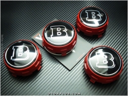 Mercedes BRABUS Logo Amblem Jant Göbeği Göbek Kapak Seti