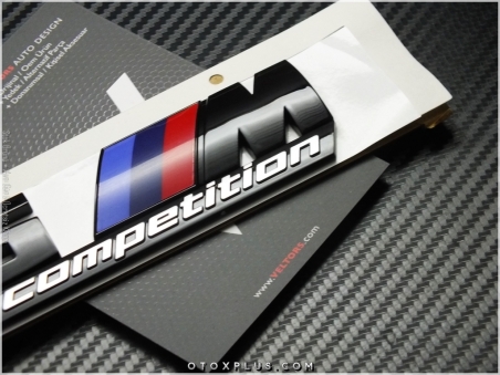 BMW Black / Siyah X5 M Competition Bagaj Logo Amblem Seti