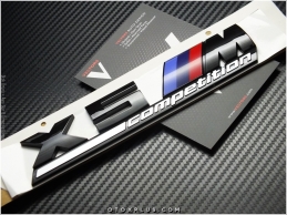 BMW Black / Siyah X5 M Competition Bagaj Logo Amblem Seti