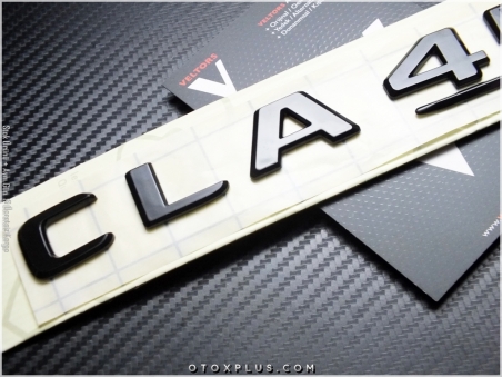 Mercedes Black / Siyah CLA 45 S / CLA 45S Yazı Logo Amblem