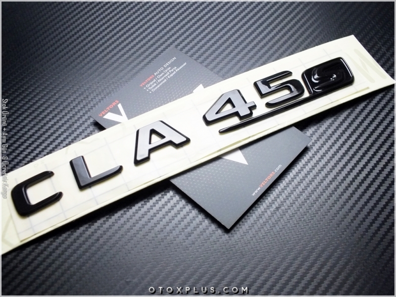 Mercedes Black / Siyah CLA 45 S / CLA 45S Yazı Logo Amblem