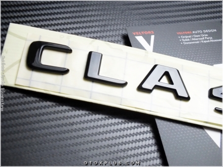 Mercedes Black / Siyah CLA 45 S / CLA 45S Yazı Logo Amblem