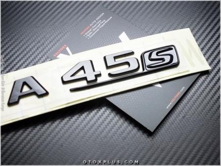 Mercedes Black / Siyah CLA 45 S / CLA 45S Yazı Logo Amblem