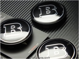 Mercedes BRABUS Logo Amblem Jant Göbeği Göbek Kapak Seti Mercedes BRABUS Logo Amblem Jant Göbeği Göbek Kapak Seti
