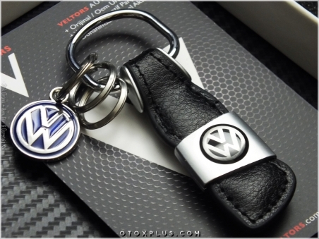 VW Logo Amblem Özel Deri Anahtarlık