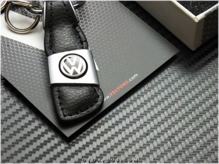 VW Logo Amblem Özel Deri Anahtarlık