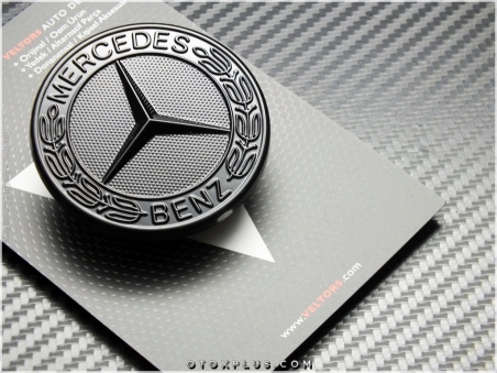 Mercedes Glossy Black / Parlak Siyah Kaput Yıldız Logo Amblem