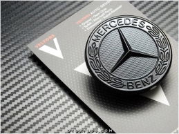 Mercedes Glossy Black / Parlak Siyah Kaput Yıldız Logo Amblem