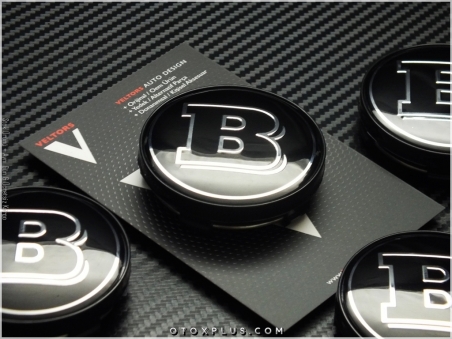 Mercedes BRABUS Logo Amblem Jant Göbeği Göbek Kapak Seti