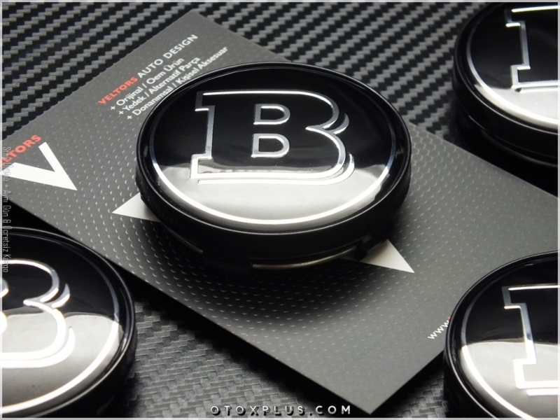 Mercedes BRABUS Logo Amblem Jant Göbeği Göbek Kapak Seti