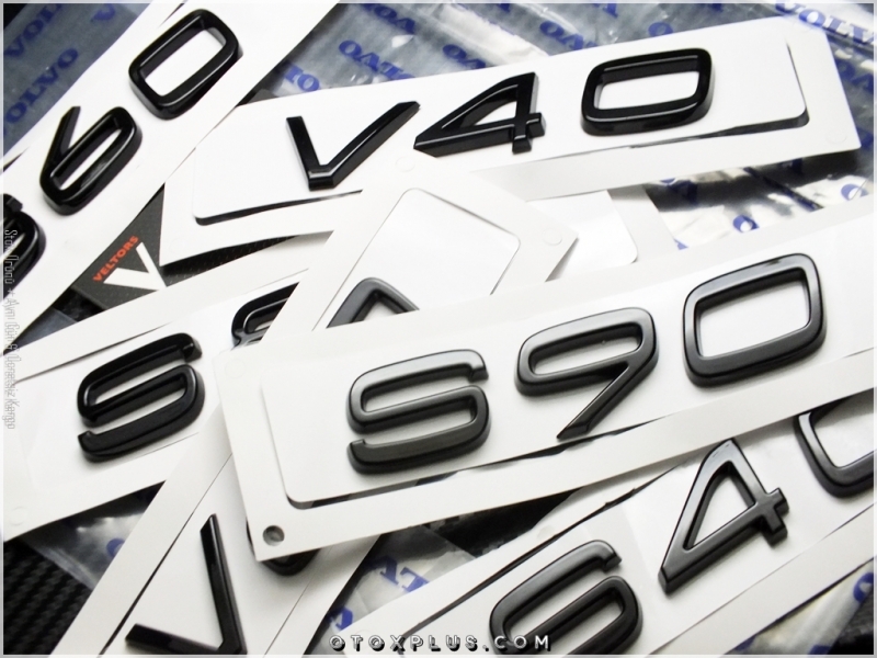 Volvo Glossy Black / Parlak Siyah S90 / S 90 Bagaj Yazı Logo Amblem
