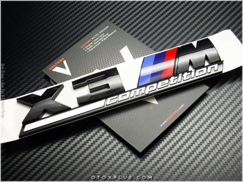 BMW Black / Siyah X3 M Competition Bagaj Logo Amblem Seti