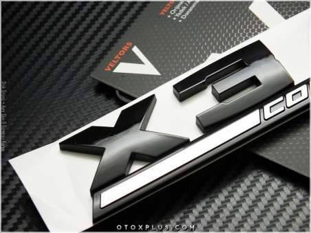 BMW Black / Siyah X3 M Competition Bagaj Logo Amblem Seti