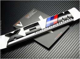 BMW Black / Siyah X3 M Competition Bagaj Logo Amblem Seti