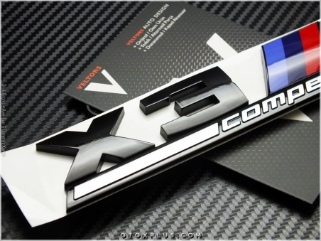 BMW Black / Siyah X3 M Competition Bagaj Logo Amblem Seti