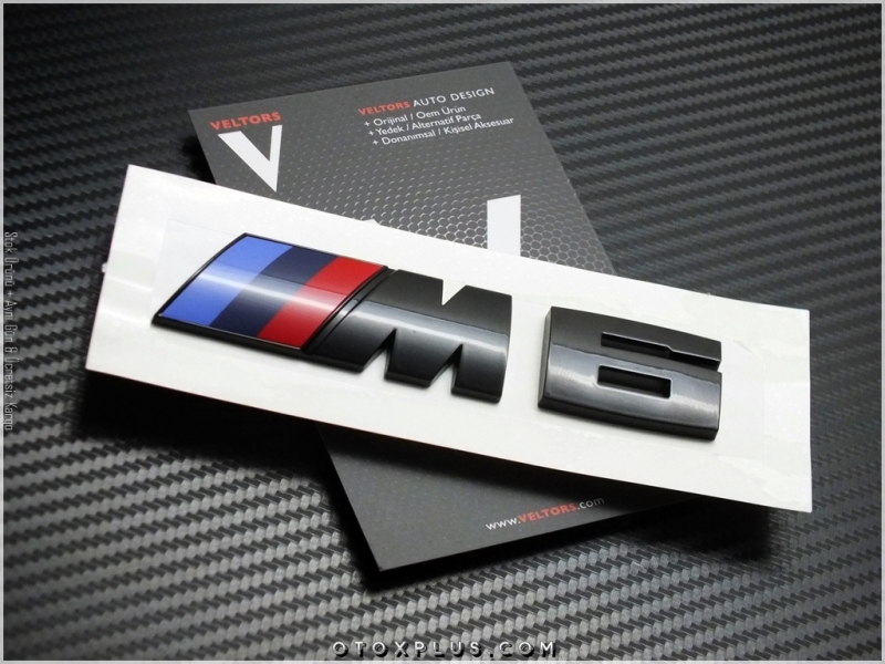 BMW Glossy Black / Parlak Siyah M6 Bagaj Yazı Logo Amblem