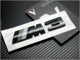 BMW Glossy Black / Parlak Siyah M3 Bagaj Yazı Logo Amblem