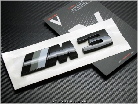 BMW Glossy Black / Parlak Siyah M3 Bagaj Yazı Logo Amblem