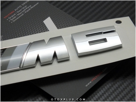 BMW Gri Siyah Beyaz M6 Bagaj Yazı Logo Amblem