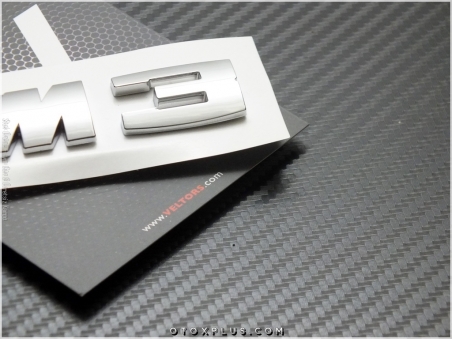 BMW Gri Siyah Beyaz M3 Bagaj Yazı Logo Amblem