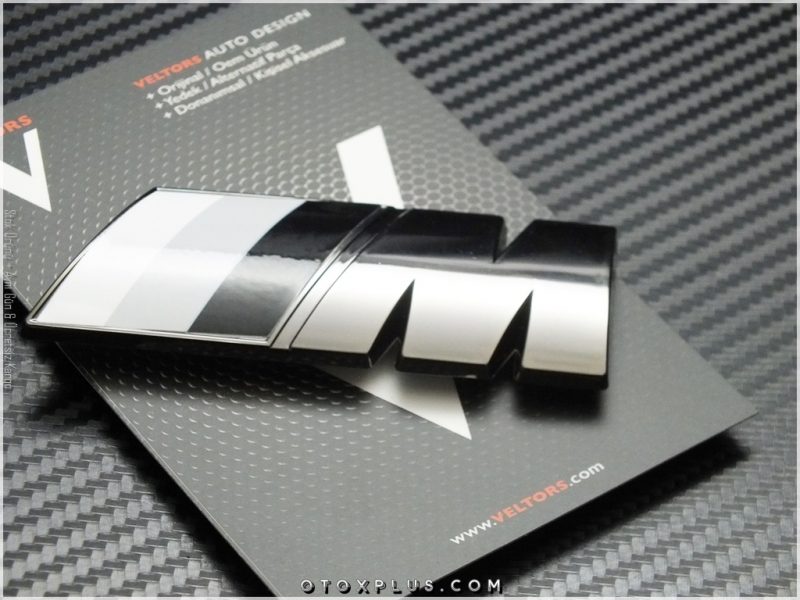 BMW Black Silver M Bagaj Yazı Logo Amblem