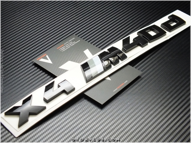 BMW X4 Glossy Black / Parlak Siyah X4 M40d Bagaj Yazı Logo Amblem Seti