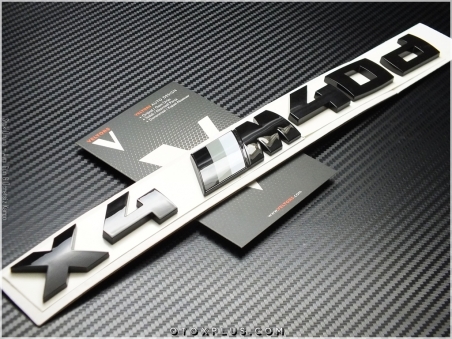 BMW X4 Glossy Black / Parlak Siyah X4 M40d Bagaj Yazı Logo Amblem Seti