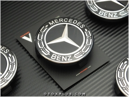 Mercedes Yeni Nesil Siyah Jant Göbeği Göbek Kapak Seti