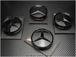 Mercedes Siyah Jant Göbeği Göbek Kapak Seti