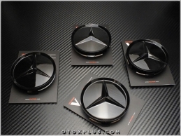 Mercedes Siyah Jant Göbeği Göbek Kapak Seti